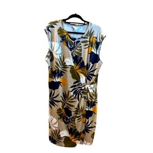 Floral Print Faux Wrap Dress